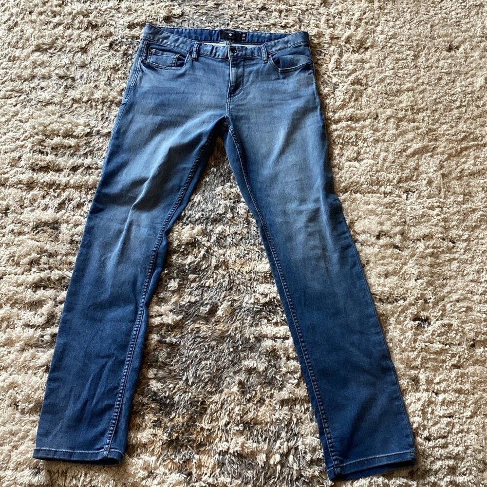 UNION Jeans Blue Stretch Straight Denim Casual Men’s 36x34